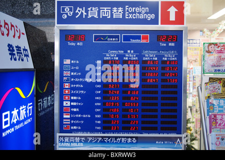 Taux de change électronique japonais currency board Banque D'Images