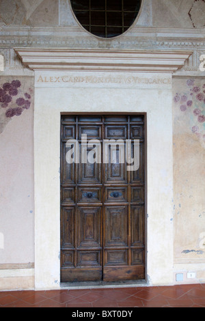 Porte dans le lodge, Palazzina Montalto, Villa Lante, Viterbo, Latium, Italie Banque D'Images