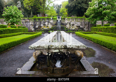 Tavola del Cardinale fontaine, Villa Lante, Viterbo, Latium, Italie Banque D'Images