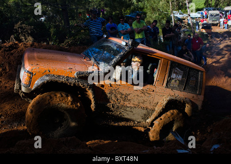 Un 4x4 cas au Portugal Banque D'Images