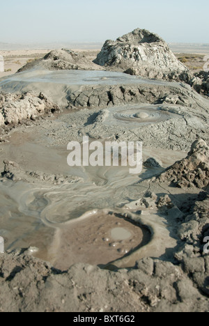 Volcans de boue à Gobustan, Azerbaïdjan Banque D'Images