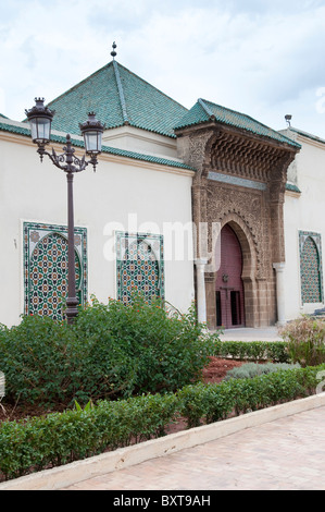 Entrée de la mosquée Moulay Ismail à Meknès, Maroc. Banque D'Images