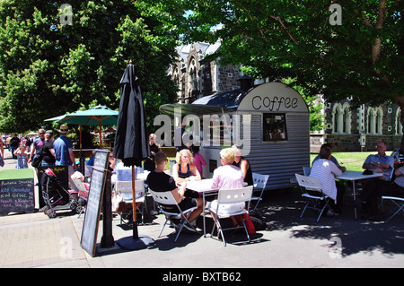 Le café kiosque, le Centre des Arts, Worcester Boulevard, Christchurch, Canterbury, île du Sud, Nouvelle-Zélande Banque D'Images