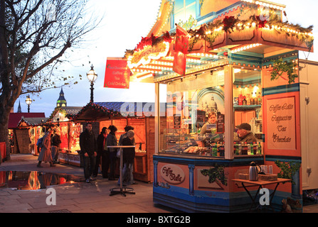 Londres, South Bank, Marché de Noël de Cologne Banque D'Images