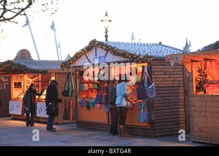 Londres, South Bank, Marché de Noël de Cologne Banque D'Images