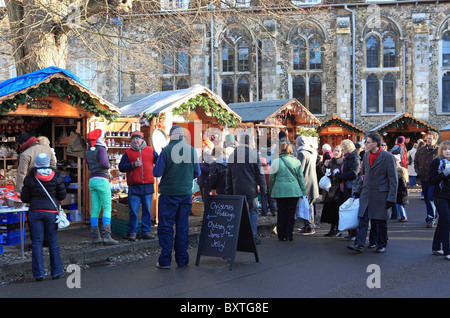 Marché de Noël de Winchester Banque D'Images