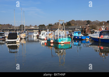 New Forest, Hampshire, Lymington, port d'accueil Banque D'Images