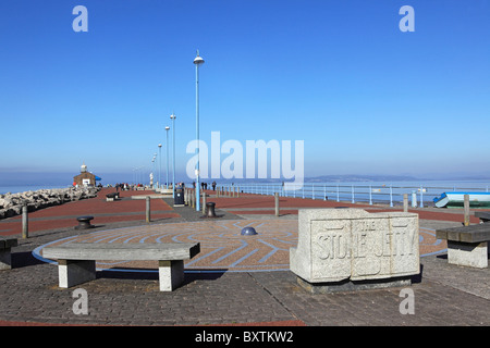 Le Lancashire, Morecambe, jetée en pierre Banque D'Images