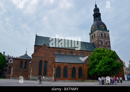 La cathédrale protestante luthérienne à Riga, Lettonie. qui est considéré comme la plus grande église médiévale dans la mer Baltique Banque D'Images