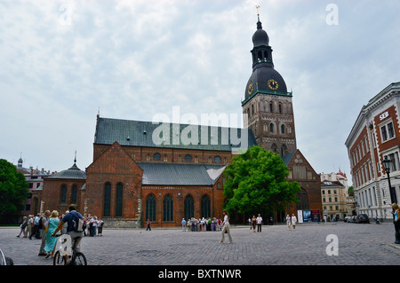 La cathédrale protestante luthérienne à Riga, Lettonie. qui est considéré comme la plus grande église médiévale dans la mer Baltique Banque D'Images