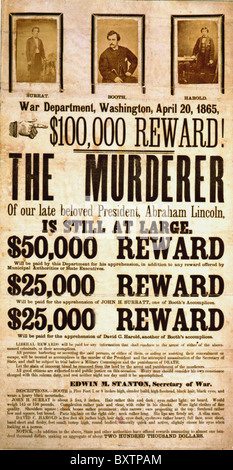 John Wilkes Booth (10 mai 1838- Le 26 avril, 1865) était un acteur américain qui a assassiné le président Abraham Lincoln à Ford' Banque D'Images