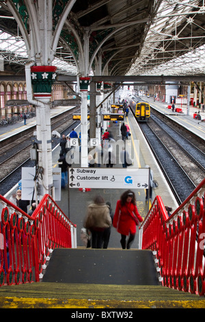 La gare de Preston dans le Lancashire, Angleterre grande station sur la West Coast Main Line, servi par Northern Rail, UK Banque D'Images