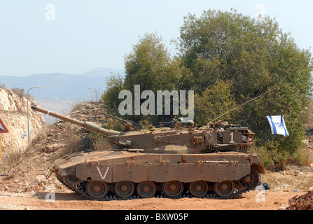 Le Merkava Mark III-D char de combat principal des Forces de défense d'Israël. Banque D'Images