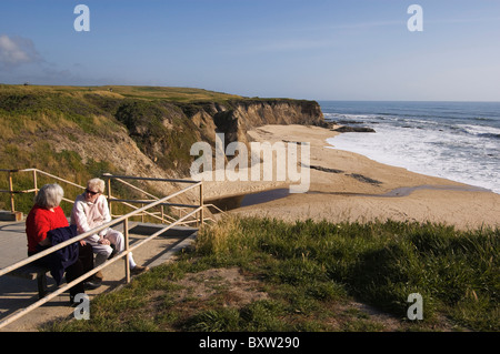 Elk230-X058 Half Moon Bay, Californie, Miramontes Beach Banque D'Images