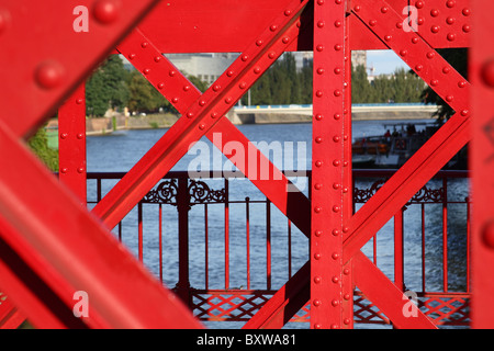 Détails de 'Set' (la plupart Piaskowy) à Wroclaw, la Basse Silésie, Pologne. Banque D'Images