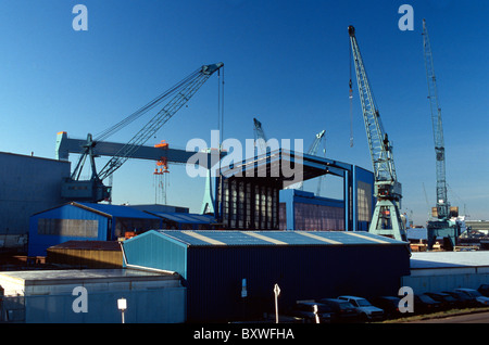Sietas-Shipyard Hamburg-Cranz,, Allemagne Banque D'Images