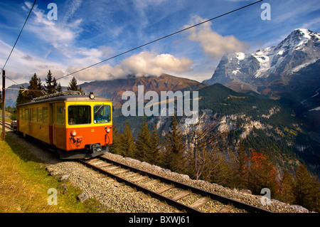 Murren fenicular Train - Suisse Banque D'Images