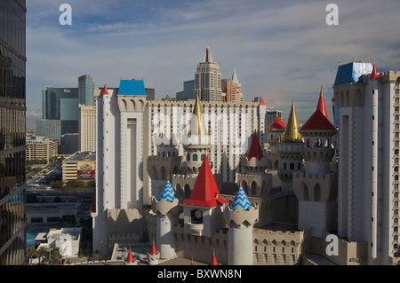 Une vue de l'hôtel Excalibur à Las Vegas Banque D'Images