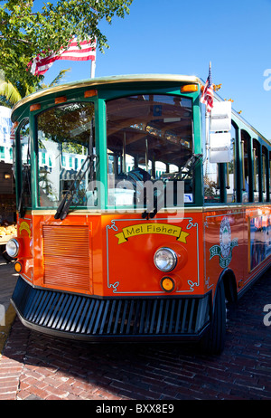 Visite guidée d'une Chariot de Key West Banque D'Images