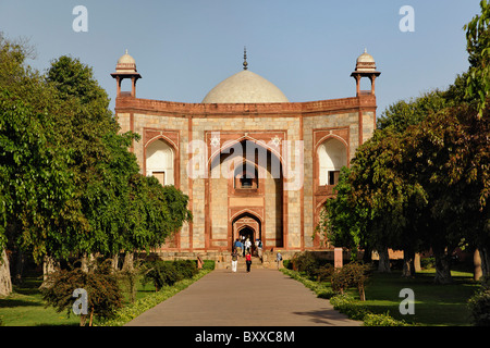 L'entrée à Tombe de Humayun, Delhi, Inde Banque D'Images