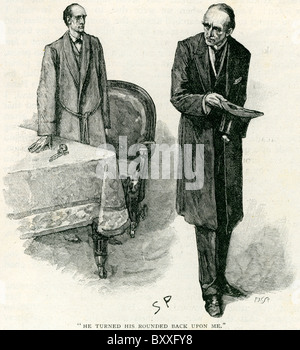 Sherlock Holmes ; "Il a tourné son dos arrondi sur moi.' ; De juillet à décembre 1893 Banque D'Images