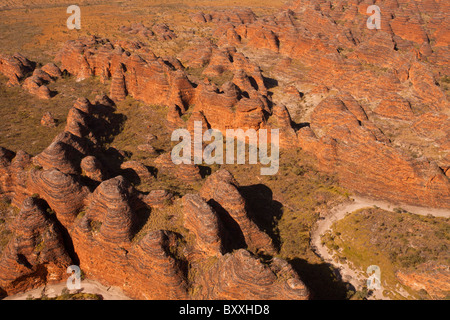 Vue aérienne, Bungle Bungles, le Parc National de Purnululu, Kimberley, Australie occidentale Banque D'Images