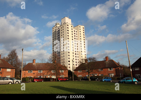 Logement social dans Sneinton, Nottingham, Angleterre, Royaume-Uni Banque D'Images