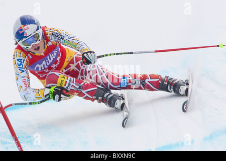 L'AUTRICHE ZAUCHENSEE. 08-01-2011. La course de descente dans le cadre de la SIF, Mesdames Coupe du Monde de ski alpin, des courses de vitesse en Autriche Zauchensee. Banque D'Images