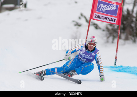 L'AUTRICHE ZAUCHENSEE. 08-01-2011. La course de descente dans le cadre de la SIF, Mesdames Coupe du Monde de ski alpin, des courses de vitesse en Autriche Zauchensee. Banque D'Images