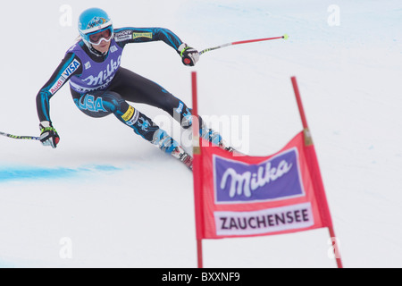 L'AUTRICHE ZAUCHENSEE. 08-01-2011. La course de descente dans le cadre de la SIF, Mesdames Coupe du Monde de ski alpin, des courses de vitesse en Autriche Zauchensee. Banque D'Images