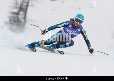 L'AUTRICHE ZAUCHENSEE. 08-01-2011. La course de descente dans le cadre de la SIF, Mesdames Coupe du Monde de ski alpin, des courses de vitesse en Autriche Zauchensee. Banque D'Images