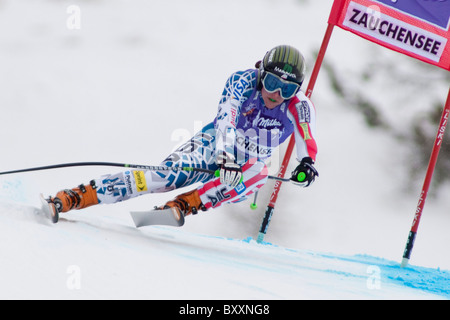 L'AUTRICHE ZAUCHENSEE. 08-01-2011. La course de descente dans le cadre de la SIF, Mesdames Coupe du Monde de ski alpin, des courses de vitesse en Autriche Zauchensee. Banque D'Images