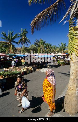 Saint Paul marché extérieur, la Reunion Island (France), de l'Océan Indien Banque D'Images