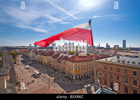 La rue Krakowskie Przedmiescie, Varsovie, Pologne Banque D'Images