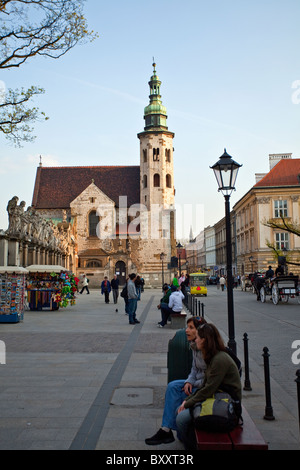 Dans la rue Grodzka Cracovie, Pologne Banque D'Images