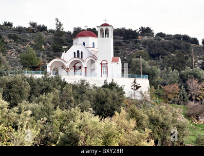 Sur le flanc de l'église en Crète Banque D'Images