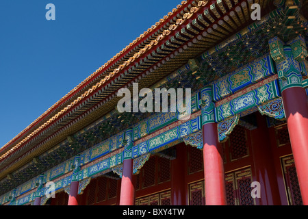 Salle de l'harmonie suprême, Tai He Dian,la Cité Interdite, GuGong, Beijing, Chine. Également connu sous le nom de Hall de Golden Chimes Banque D'Images