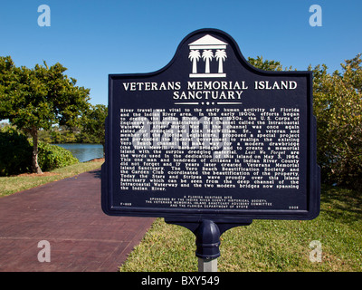 Veterans Memorial Island à Vero Beach à l'Indian River Lagoon en Floride Banque D'Images