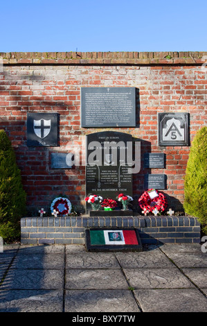 L'étoile d'Italie Memorial Association dans le Westgate Gardens, Canterbury, Kent, Angleterre Banque D'Images