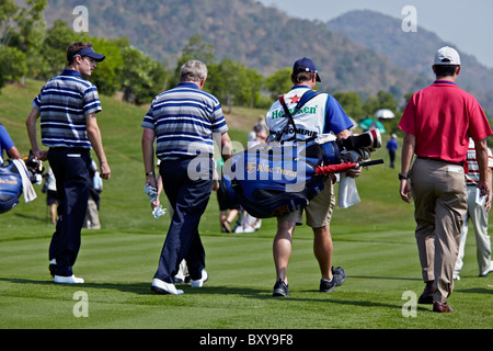 Rhys Davies et Colin Montgomerie au Trophée des Rois (v) l'Europe Asie Thaïlande Hua Hin tournoi S. E. Asia 2011 Banque D'Images