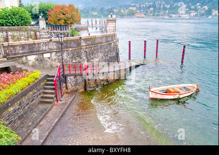 Docks Isola Bella Lago Maggiore Italie Banque D'Images