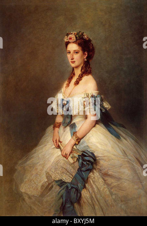 La princesse Alexandra de Danemark (1844-1925) épouse d'Édouard VII en 1864 la peinture de Franz Winterhalter Banque D'Images