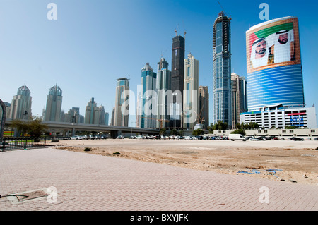 Une vue sur les gratte-ciel de Dubaï Banque D'Images