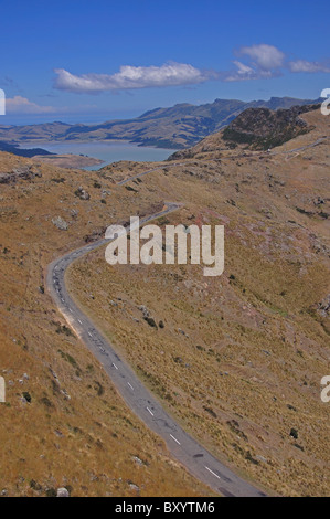Avis de Summit Road, de Christchurch Gondola, Heathcote Valley, Christchurch, Canterbury, Nouvelle-Zélande Banque D'Images