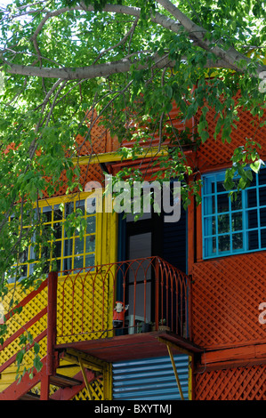 La façade de l'immeuble artistique - La Boca, Buenos Aires, Argentine Banque D'Images