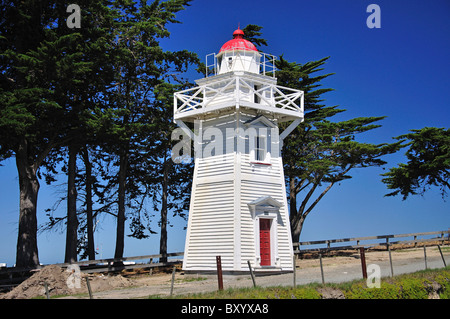 Phare historique de Blackett, Maori Hill, Caroline Bay, Timaru, Canterbury, île du Sud, Nouvelle-Zélande Banque D'Images