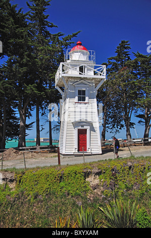 Phare historique de Blackett, Maori Hill, Caroline Bay, Timaru, Canterbury, île du Sud, Nouvelle-Zélande Banque D'Images