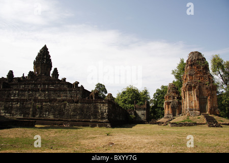 Le Bakong, temple de l'début temple Roluos Group à Siem Reap, Cambodge Banque D'Images