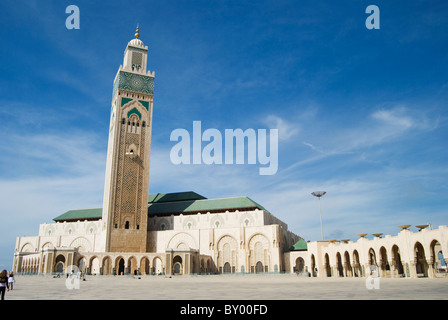 La Mosquée Hassan II, l'une des plus grandes mosquées, Casablanca, Maroc Banque D'Images