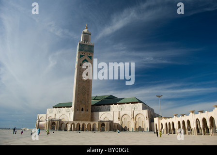 La Mosquée Hassan II, l'une des plus grandes mosquées, Casablanca, Maroc Banque D'Images